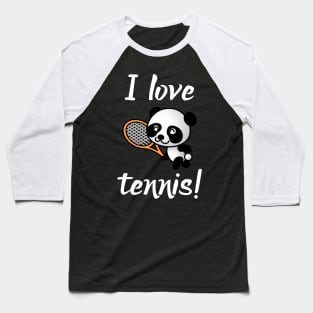 I Love Tennis Baseball T-Shirt